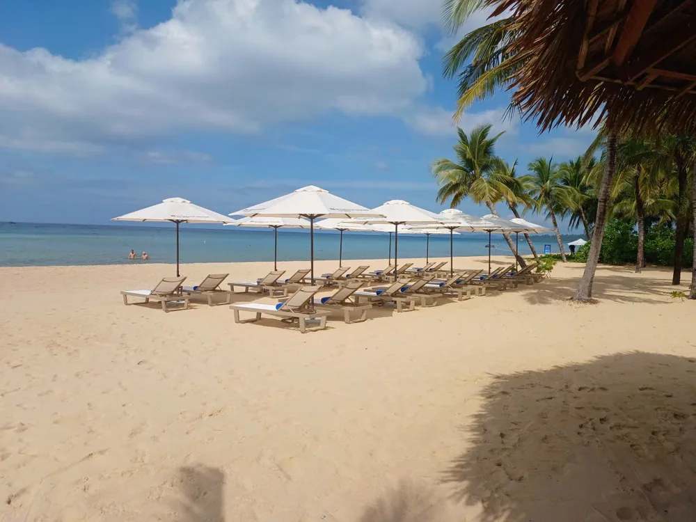 Beachfront pool and resort grounds at Wyndham Grand Phu Quoc on Bai Dai Beach